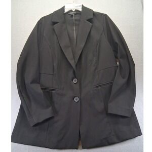 Torrid Black Button Blazer Jacket‎ Women's Size 00 (Large) Minimalist